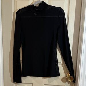 Sheer Black Long Sleeve Women's Top